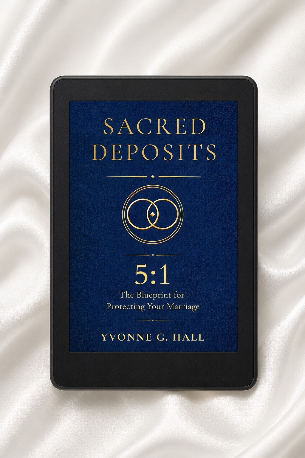 Sacred Deposits eBook — digital cover with 5:1 mark on textured navy background